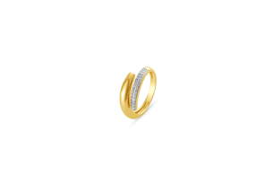 Anel em Ouro Amarelo 18K com Diamantes 
