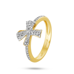 Anel em Ouro Amarelo 18K com Diamantes 