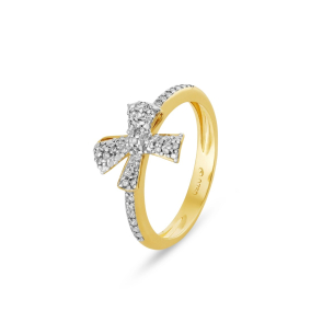 Anel em Ouro Amarelo 18K com Diamantes 