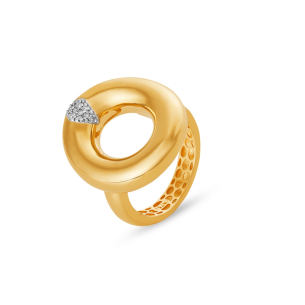 Anel em Ouro Amarelo 18K com Diamantes