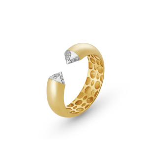 Anel em Ouro Amarelo 18K com Brilhantes