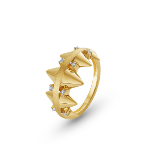 Anel em Ouro Amarelo 18K com Brilhantes