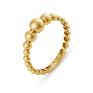 Anel Bolinhas em Ouro Amarelo 18K