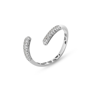 Anel em Ouro Branco 18k e Diamantes Combinações Fin Mônaco 