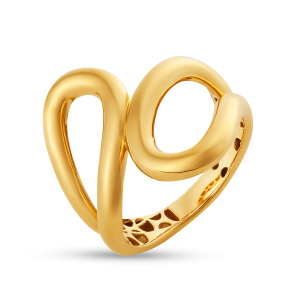 Anel Volume Orgânico em Ouro Amarelo 18K