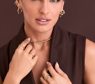 Anel Bambu em Ouro Amarelo 18K