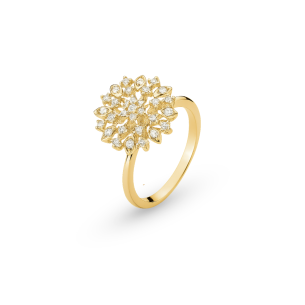Anel em Ouro Amarelo 18K com Diamantes