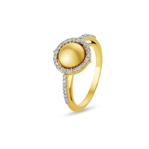 Anel em Ouro Amarelo 18K com Diamantes 
