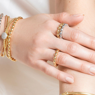 Anel em Ouro Branco 18K 
