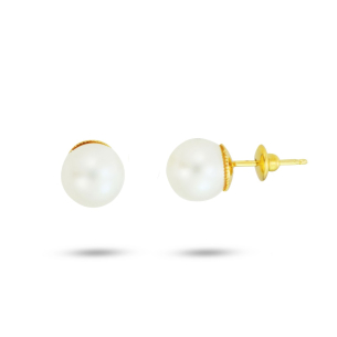 Brinco em Ouro Amarelo 18K com Pérola  