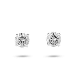 Brinco em Ouro Branco 18K com Diamantes  
