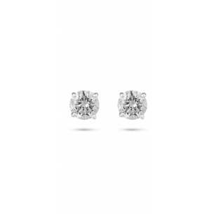 Brinco em Ouro Branco 18K com Diamantes  