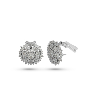 Brinco em Ouro Branco 18k com Diamantes