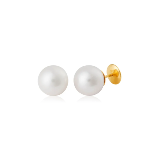 Brinco em Ouro Amarelo 18K com Pérolas  