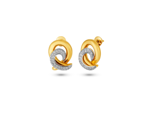 Brinco Ouro Amarelo com Diamantes - 18k