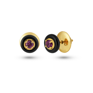 Brinco em Ouro Amarelo 18K com Rubi 