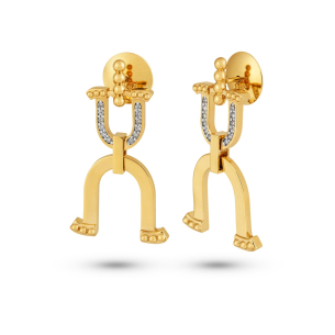 Brincos Western Soul em Ouro Amarelo 18K com Diamantes