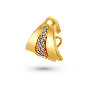 Piercing Espora em Ouro Amarelo 18K com Diamantes