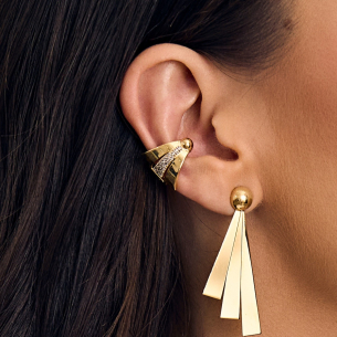Piercing Espora em Ouro Amarelo 18K com Diamantes