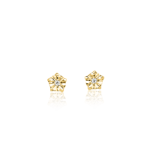 Brinco em Ouro Amarelo 18K com Diamante  