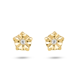 Brinco em Ouro Amarelo 18K com Diamante  