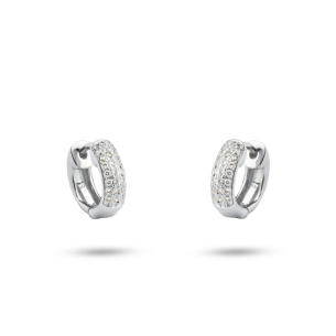 Brinco em Ouro Branco 18K18k com Diamantes