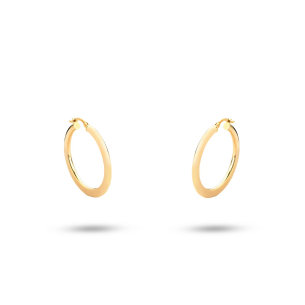 Brinco Argola em Ouro Branco 18K  