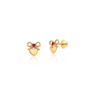 Brinco Infantil em Ouro Amarelo 18K  