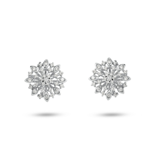 Brinco em Ouro Branco 18K com Diamantes   