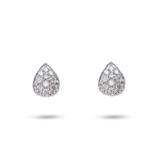 Brinco em Ouro Branco 18K com Diamantes  