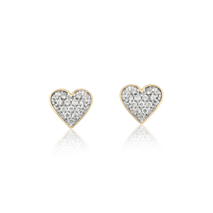 Brinco em Ouro Amarelo 18K com Diamantes em Pavê  