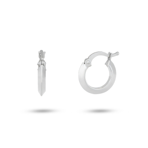 Brinco Argola em Ouro Branco 18K  