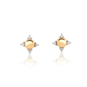 Brinco em Ouro Amarelo 18K com Diamantes  