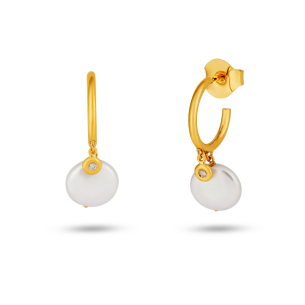 Brinco em Ouro Amarelo 18K com Pérola  