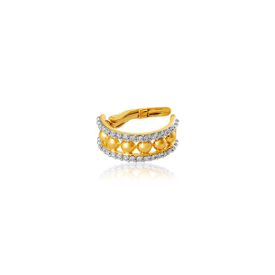 Piercing em Ouro Amarelo 18K com  Diamantes