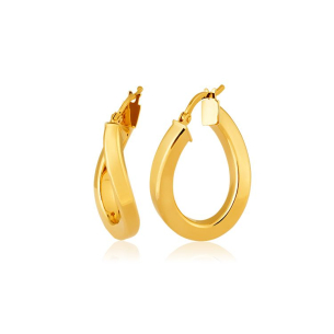 Brinco argola em Ouro Amarelo 18K
