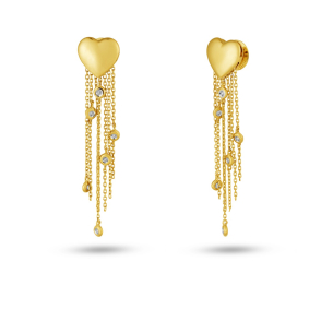 Brinco em Ouro Amarelo 18K com Diamantes  