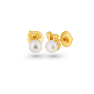 Brinco Infantil em Ouro Amarelo 18k com Pérola 