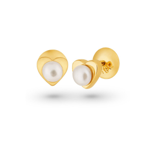 Brinco Infantil em Ouro Amarelo 18k com Pérola 