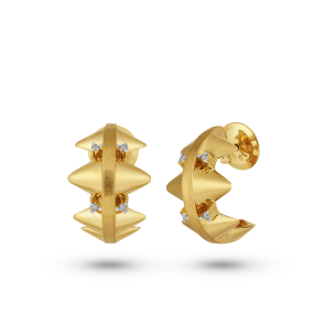 Brinco em Ouro Amarelo 18K com Diamantes