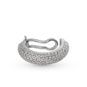 Piercing com Brilhantes em Ouro Branco 18K