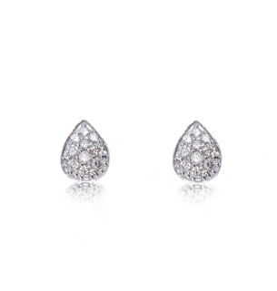 Brinco em Ouro Branco 18K com Diamantes  