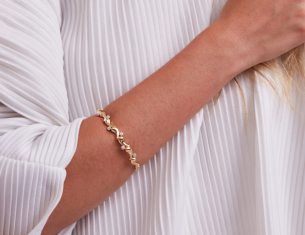 Bracelete Pancho em Ouro Amarelo 18K com Diamantes