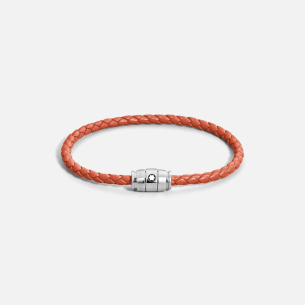 Bracelet Montblanc Steel 3 Rings Meisterstück Collection in Cayenne Leather