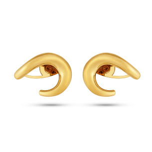 Brinco Curvo em Ouro Amarelo 18K