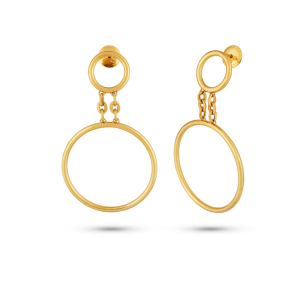 Brinco Argolas e Elos em Ouro Amarelo 18k Mérite