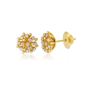 Brinco em Ouro Amarelo 18K com Diamantes  