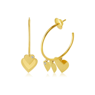 Brinco de argola em Ouro Amarelo 18K 