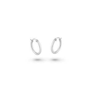 Brinco Argola em Ouro Branco 18K