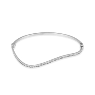 Pulseira em Ouro Branco 18K com Diamante 